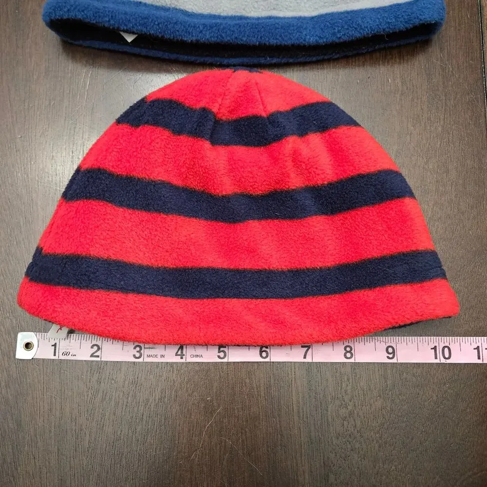 Hanna Andersson Winter Beanie Hats Boys‎ S Lot of 2 Reversible Striped Outdoor